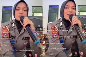 Polwan Cantik Dhea Friesca Viral: Karaoke TikTok Saat Jam Kerja?