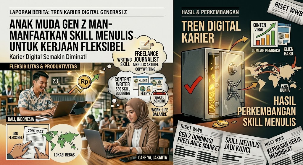 Gen Z Manfaatkan Skill Menulis untuk Kerjaan Fleksibel: Tren Karier Digital Semakin Diminati