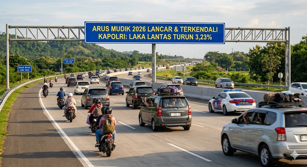 Arus Mudik 2026 Lancar, Kapolri: Laka Lantas Turun 3,23%