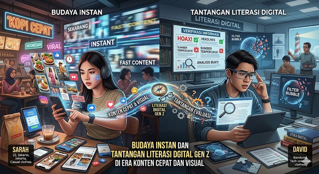 Budaya Instan dan Tantangan Literasi Digital Gen Z di Era Konten Cepat dan Visual